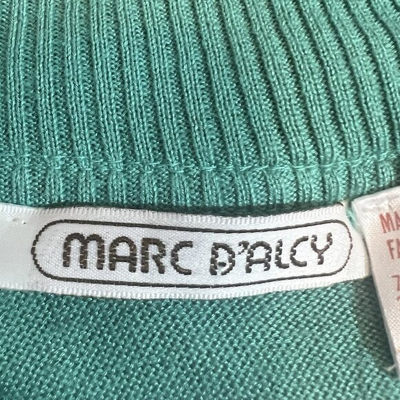 Vintage Marc D’alcy Sweater 80s Women’s Embroidery Embellished Size Small Green - Picture 3 of 12